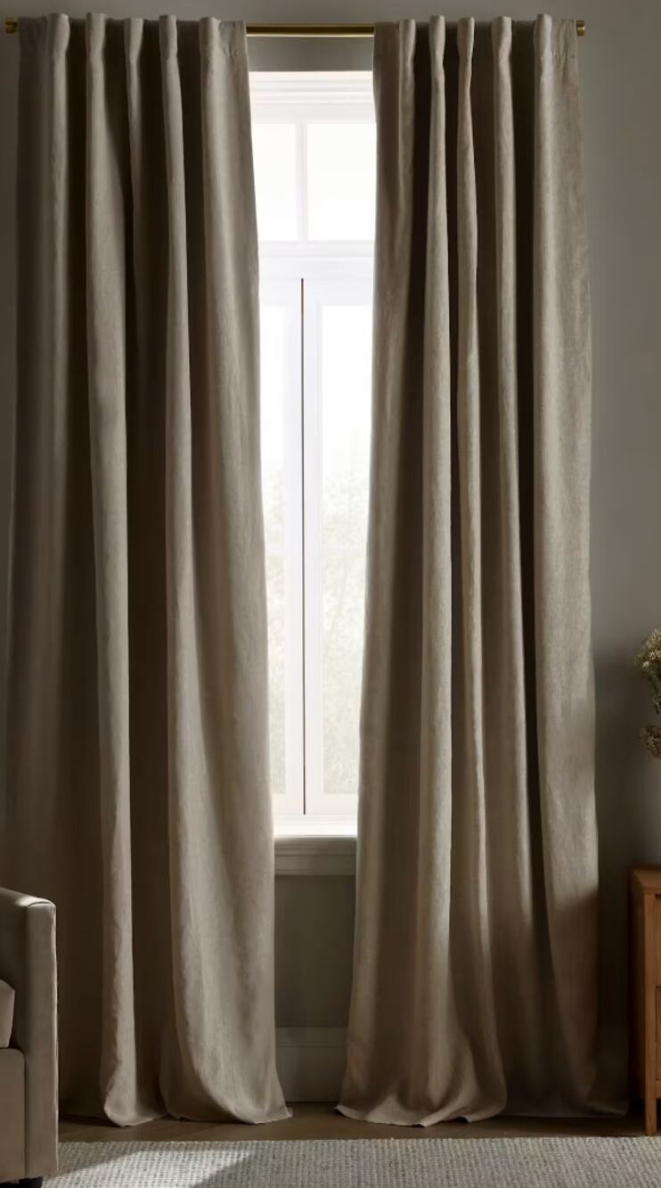 Quince European Linen Blackout Curtain 48 x 108"